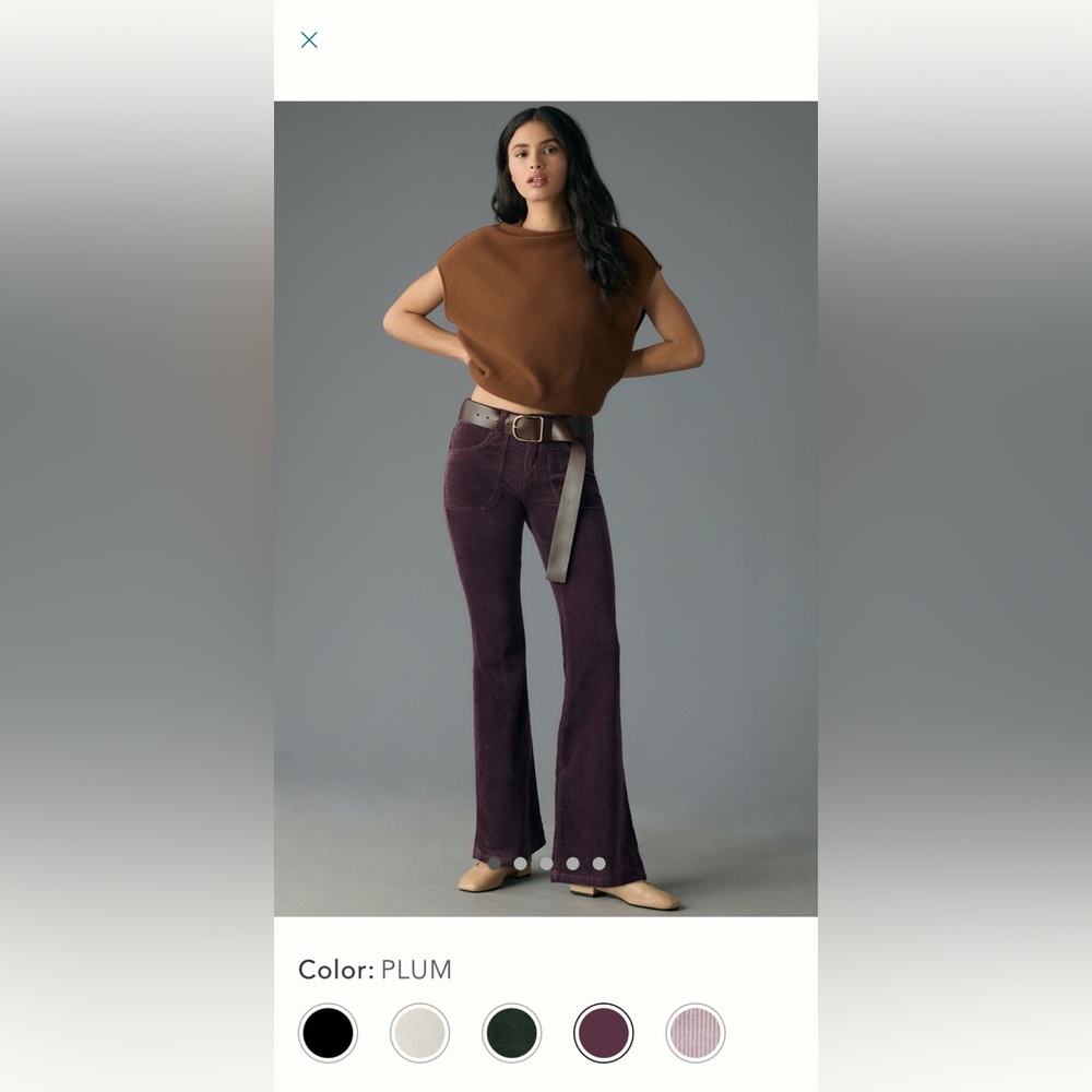 Pilcro Plum Flared Pants